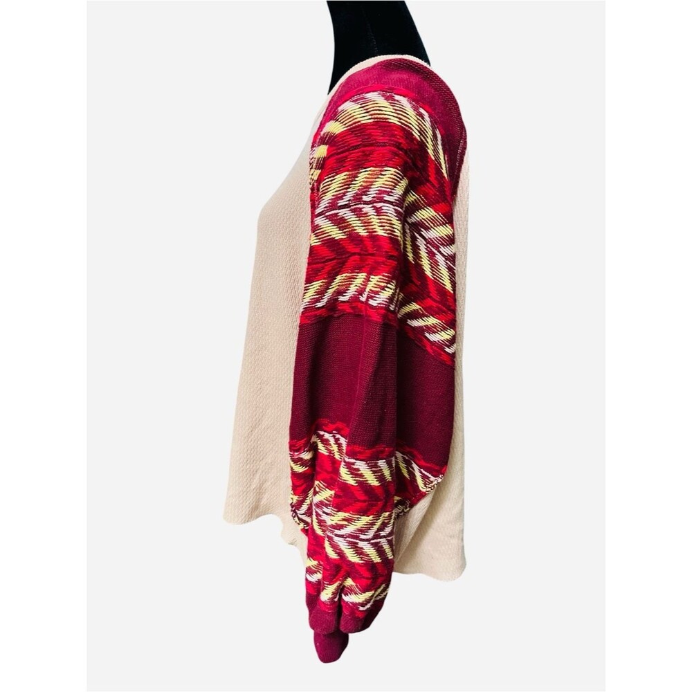 We The Free Anthropologie Rainbow Dreams Top Arizona Sands Waffle Knit Boho - Picture 8 of 10
